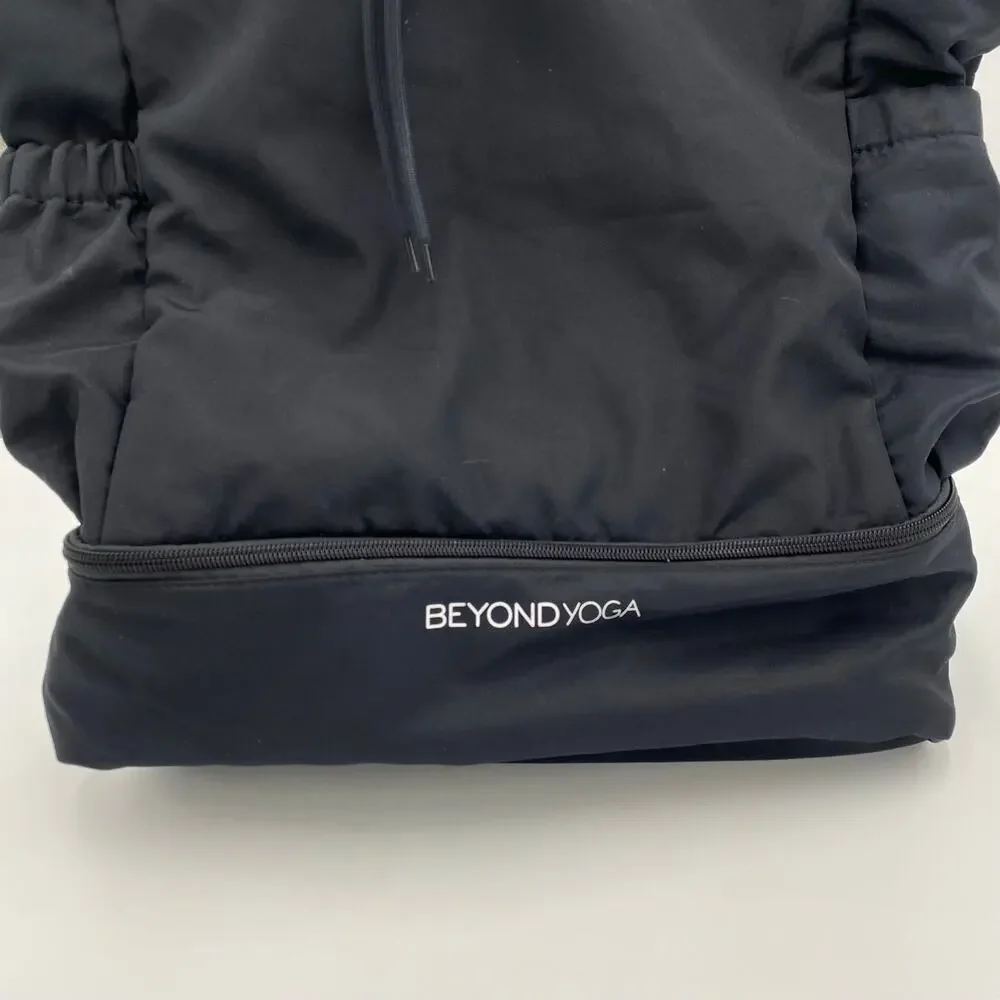 Beyond Yoga Black Drawstring Convertible Back Pack